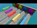 Trains vs portal trap  cars transportation with train and rails  beamngdrive 7