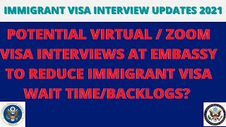 FUTUR ZOOM / VIDEO VISA INTERVIEW AT US EMBASSIES? NVC VISA INTERVIEW SCHEDULING TO REDUCE WAIT TIME