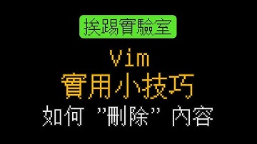 Vim實用小技巧教學，如何刪除內容的大合集 | 適用各式Linux系統 | 挨踢實驗室