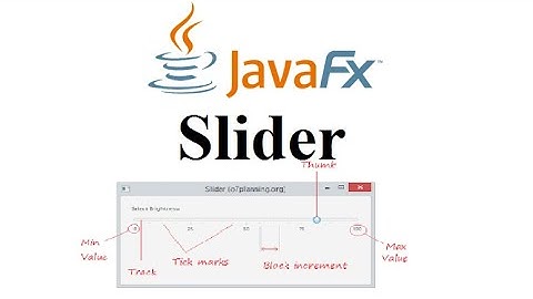 JavaFX Tutorial 14   Slider   Event ChangeListener JavaFX