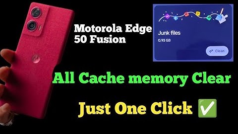 Motorola Edge 50 Fusion Clear Cache Just One Click || How to clear cache || Cache cleaner settings