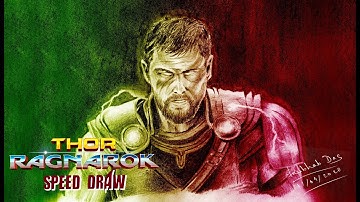 Thor Speed Drawing | How To Draw Thor - Chris Hemsworth (Thor Ragnarok) | Marvel Comics Superhero