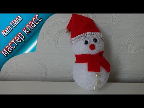 Video: DIY Жаңы жылдык белеги: кийизден жасалган снеговик магнит