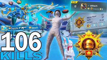 106 KILLS! 😍 NEW SEASON TOP 10 RANK BEST AGGRESSIVE RUSH GAMEPLAY 🔥 PUBG MOBILE - BGMI