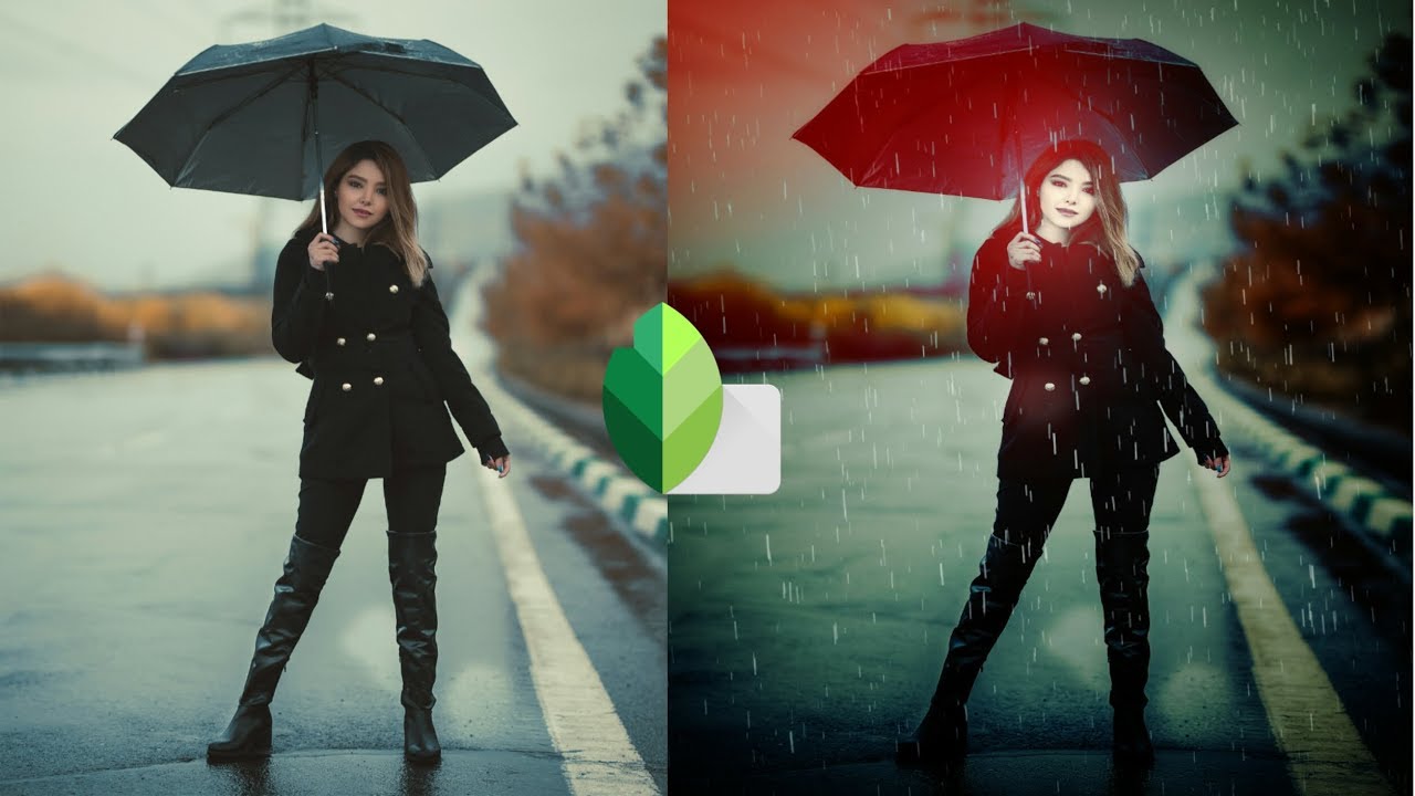 Double Exposure Rain Effects | Snapseed Tutorial | Snapseed Photo Editing..
