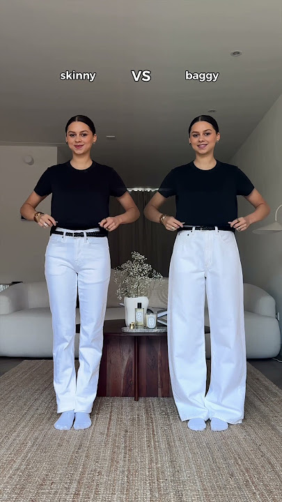 Skinny or baggy jeans? 👖 Boost your confidence & style #luxurystyle #stylingtips #confidenceboost