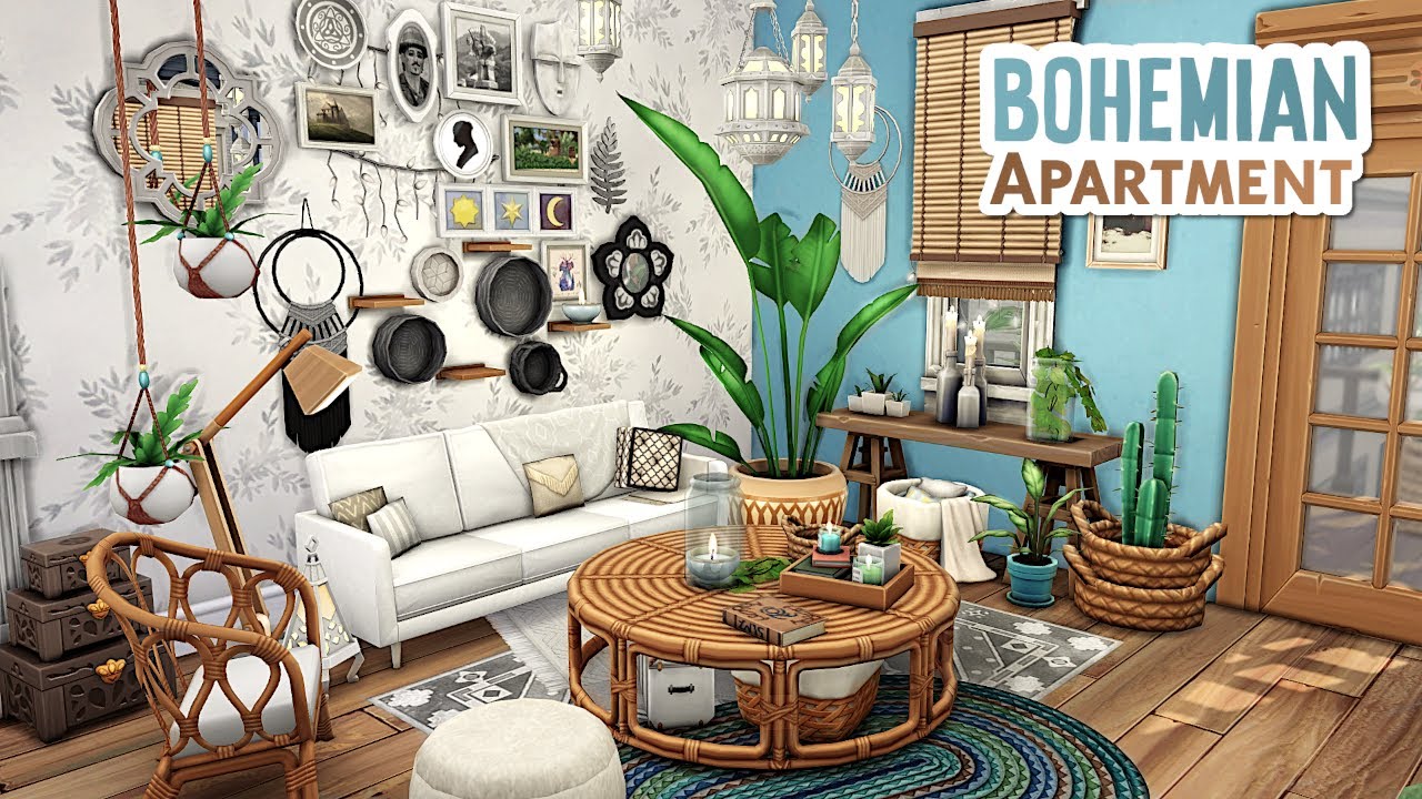 pakke Recollection forfriskende Bohemian Apartment 🌿🔮 | The Sims 4 - Speed Build (NO CC) - YouTube