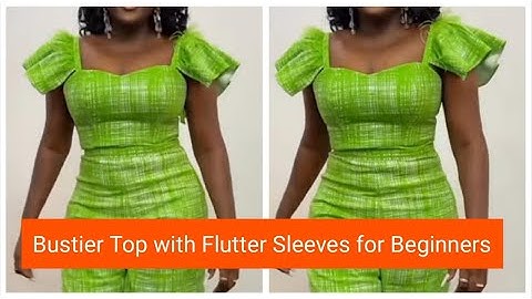 How to cut off shoulder top with Flutter sleeves