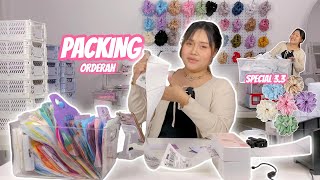 PACKING VLOG LEVIA SCRUNCHIE SPECIAL 3.3 🥺💗 (real time packing order   asmr )