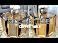 DOLLAR TREE HOME Decor/ Gold COFFEE TABLE DIY!