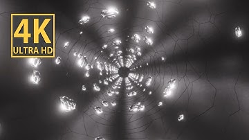 Black White Bokeh - VJ LOOP NEON - Tunnel Abstract Background Video 4k Simple Light 4k Screensaver