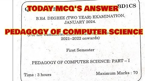 TNTEU B.Ed I-SEMESTER: TODAY MCQ