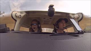 Cessna 182 short field landing at  700ft cliffside very short strip.