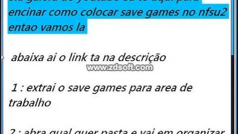como colocar save games no nfsu2