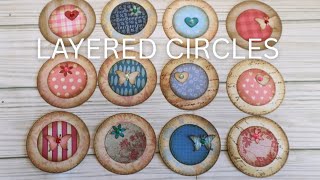Layered Circle Embellishments Made Easy | 🩵 Die Cutting & Punch Techniques for Junk Journals