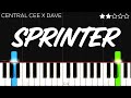 Central Cee x Dave - Sprinter (Intro) | EASY Piano Tutorial