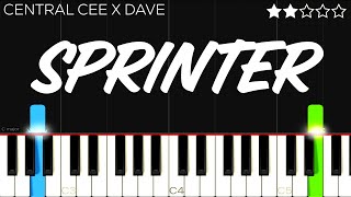 Central Cee x Dave - Sprinter (Intro) | EASY Piano Tutorial Resimi