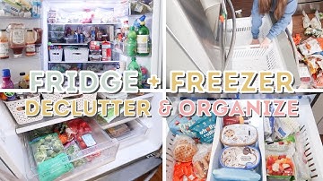 FRIDGE + FREEZER EXTREME DECLUTTER + ORGANIZATION 2022 | satisfying real-life fridge makeover 🍎🍏🍊🍋🥑🍴