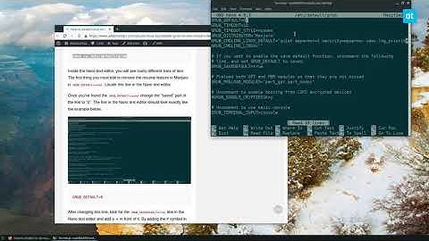 How to disable Grub resume on Manjaro Linux