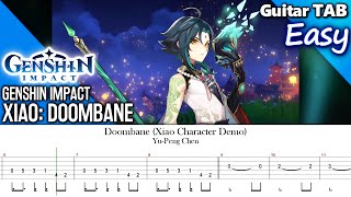 How to Play: Doombane (Xiao Theme Music) | Genshin Impact [Easy Guitar Tab] 原神