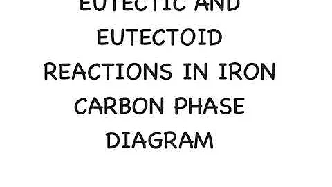 Eutectic and Eutectoid Reactions in Fe C Diagram - DayDayNews