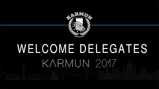 KarMUN 2017 - Welcome delegates