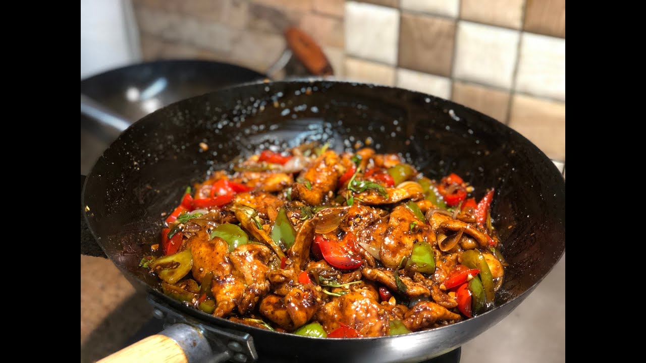 Chicken In Hot Basil Sauce.