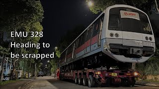 [Damaged Front][SMRT] KNS C751B 327/328 ~ EMU 328 Heading to be scrapped