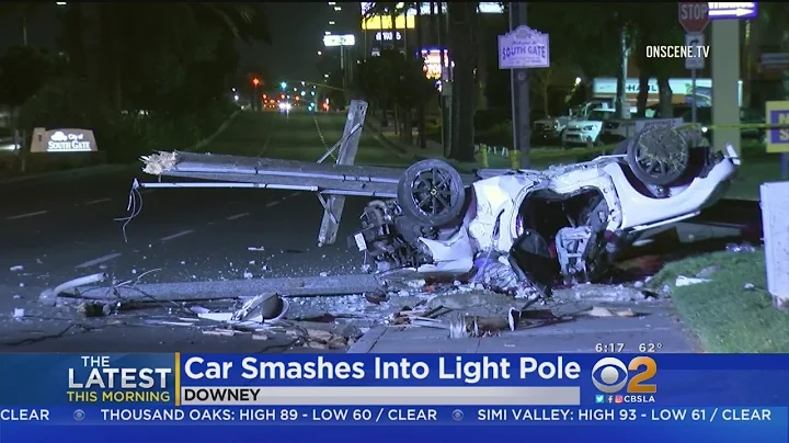 Man Survives Horrific Crash Into Light Pole In Dow...