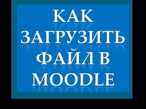 Добавление файла в Moodle