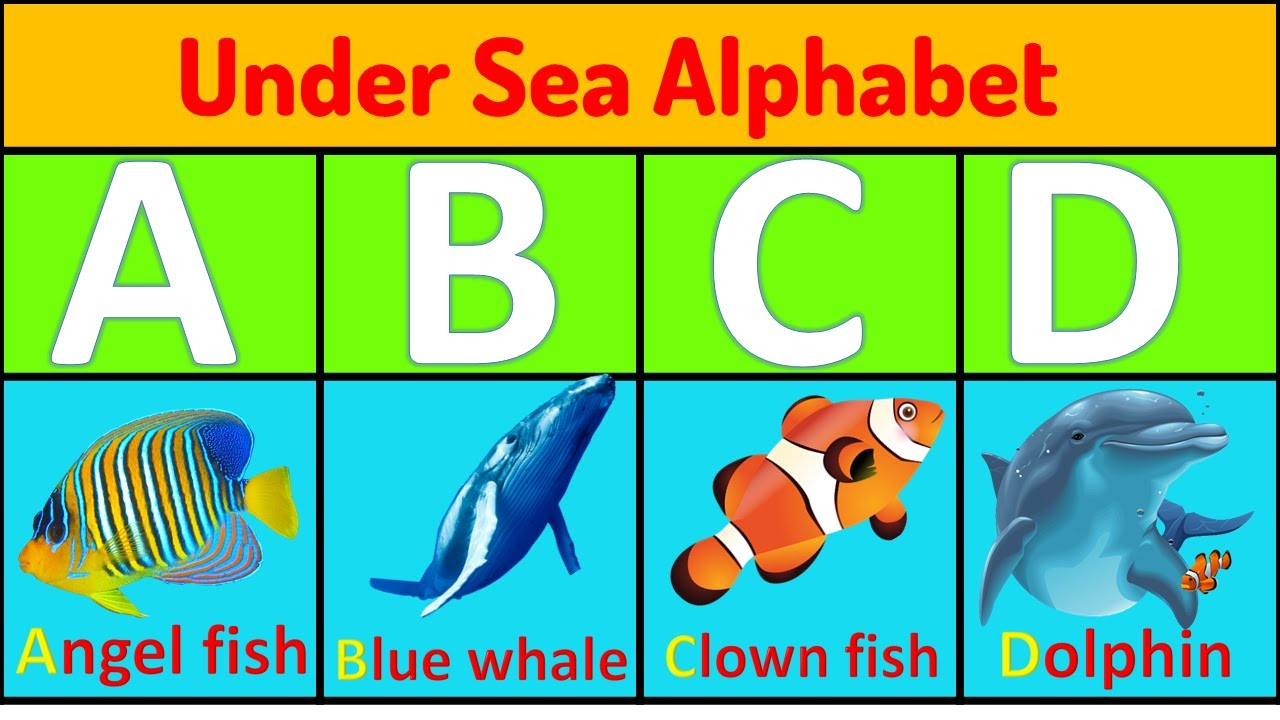 ABC Ocean Animals -kids vocabulary-learn Sea Animals for kids # ...