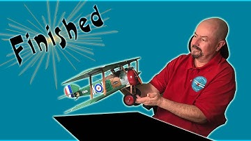 07 Finished but will it fly? Guillows Sopwith Camel fish scale test  801 balsa model rc conversion