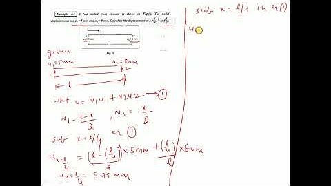 simple problem on shape function for 1D bar element