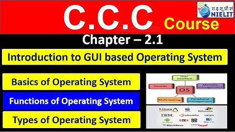 Introduction to GUI based Operating System || Chapter 2.1 || Computer  || in #Hindi