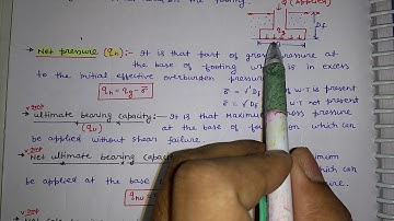 Shallow foundation(Gross pressure,safe,net bearing capacity ) soil~lecture ~2
