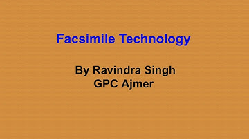 PR 3004 |  Facsimile Technology | Ravindra Singh | GPC Ajmer