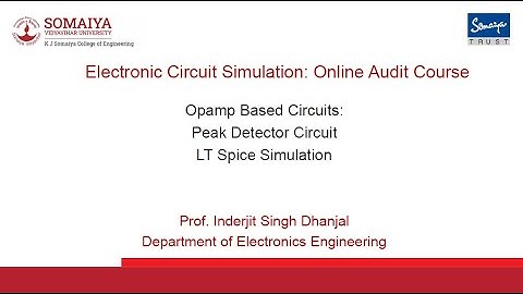 Peak Detector circuit using Opamp