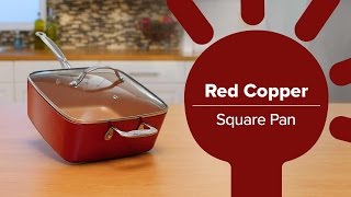 You can fry, bake, steam any meal with the nonstick Red Copper Square Pan