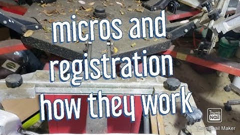 how micro registration works screen printing