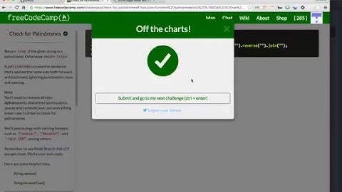Free Code Camp: Check for Palindromes