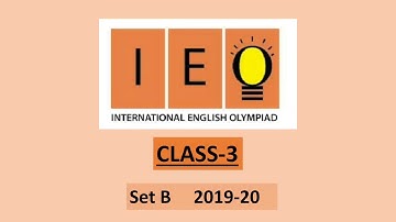 IEO Class 3  (2019-20) set B Question Paper with answers