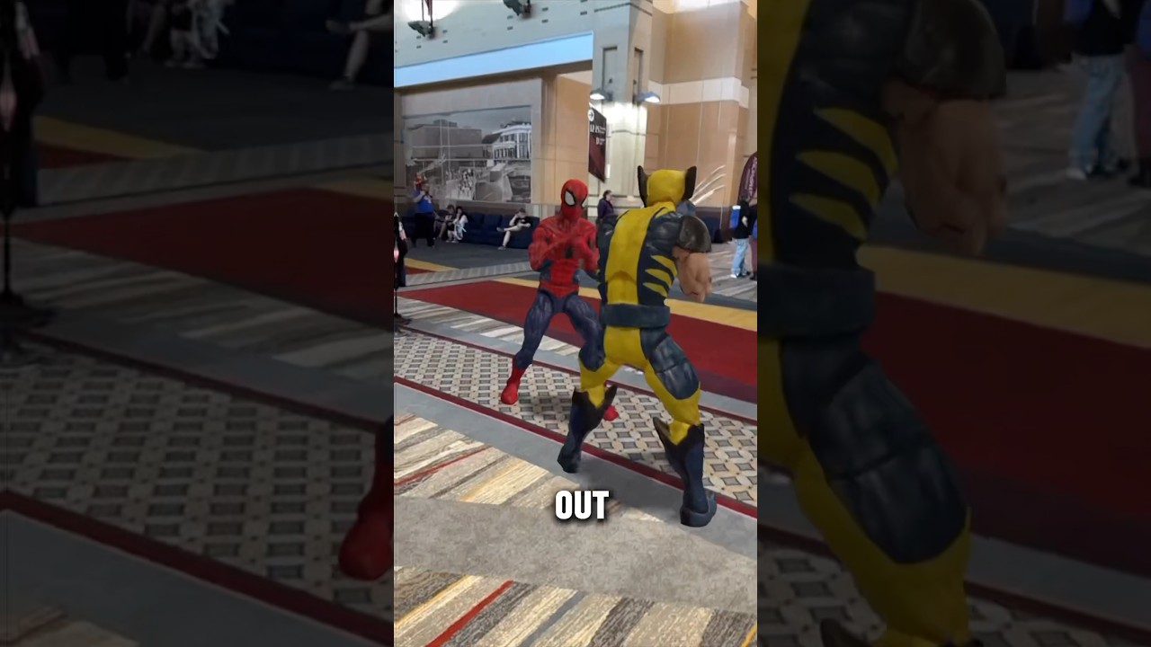 Spider-Man and Wolverine action figures fight at Chattanooga Comic Con! 