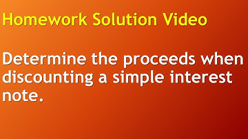 Discounting a Note Before Maturity - Working with a simple interest note