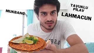 Bi̇raz Yemek 18 Lahmacun Tavuklu Pi̇lav Mukbang