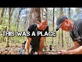 We found this old place in the woods metal detecting found coins & stuff