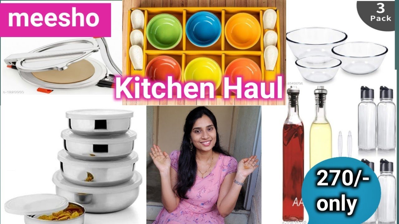 Meesho kitchen Haul in Telugu starting 270/ Meesho kitchen