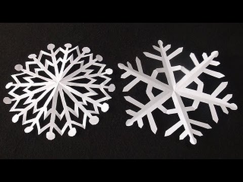 Kağıttan Kar Tanesi Yapımı - Şablonsuz, İki Basit Yöntem - DIY Paper Snowflake