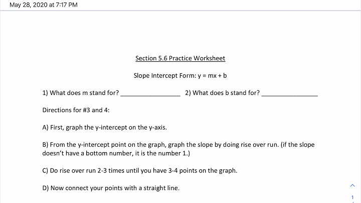 Equation of a line worksheet answer key