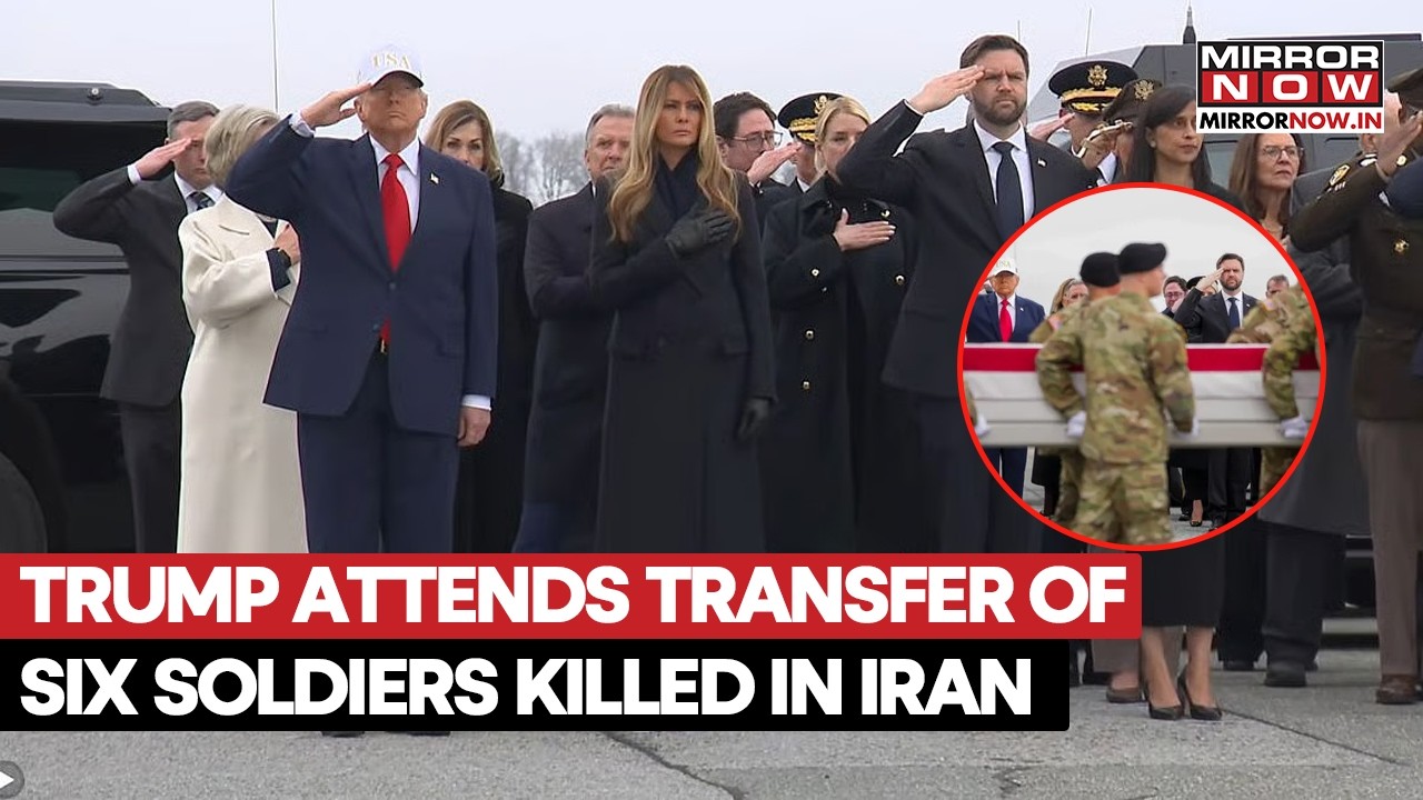US President Trump Attends Dignified Transfer Of Six Soldiers Killed In Iran Conflict | Watch