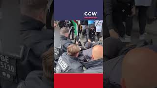 German Riot Police Beat & Pepper-Spray Demonstrators at Berlin Nakba Rally .